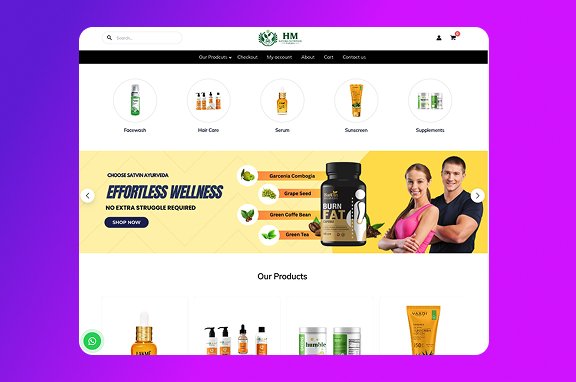 HM Natural Nutrition Farma - Ecommerce website