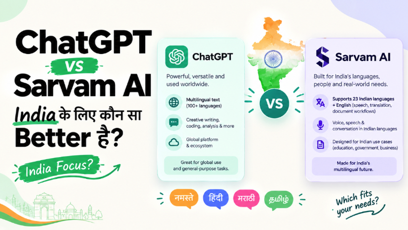 ChatGPT vs Sarvam AI — India के लिए कौन सा Better है?