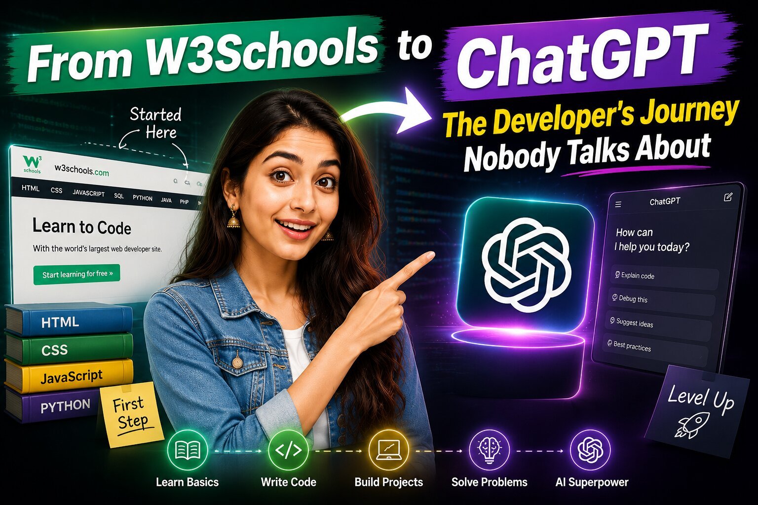 From W3Schools to ChatGPT — The Developer's Journey Nobody Talks About