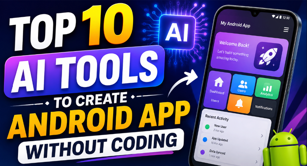 Top 10 AI Tools to Create an Android App Without Coding — Free Options Included