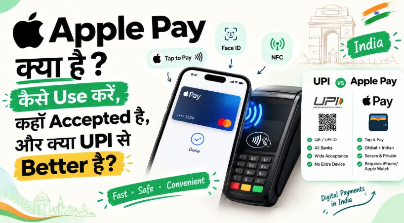 Apple Pay India में Launch हो गया — कैसे Use करें, कहाँ Accepted है, और क्या UPI से Better है?