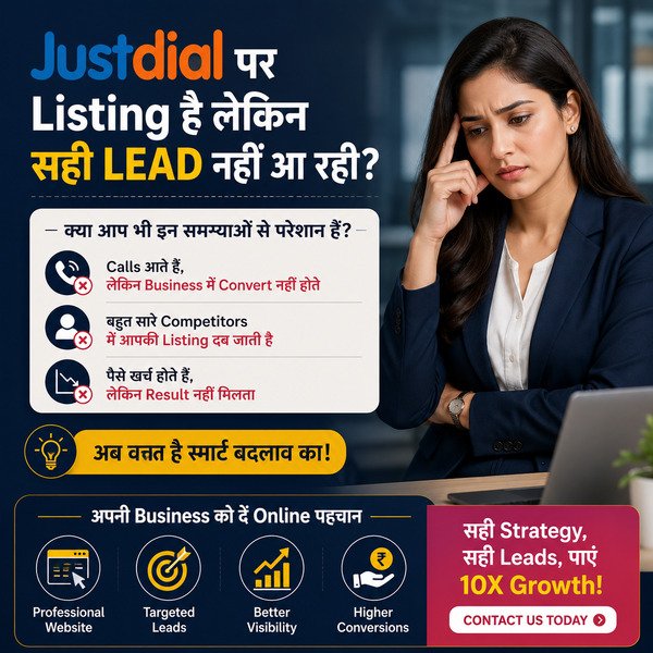 Justdial पर Listing है लेकिन सही Lead नहीं आ रही? — यह पढ़िए