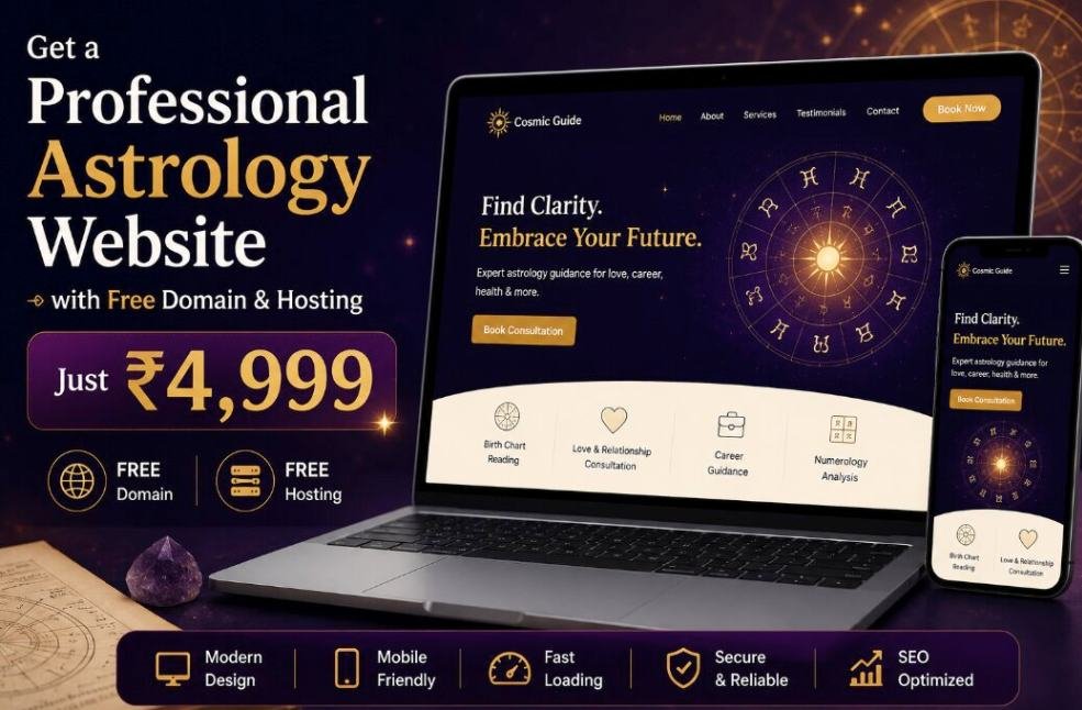 Get a Professional Astrology Website with Free Domain & Hosting — Just ₹4,999