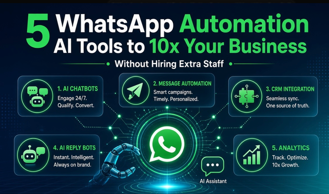 5 WhatsApp Automation AI Tools to 10x Your Business