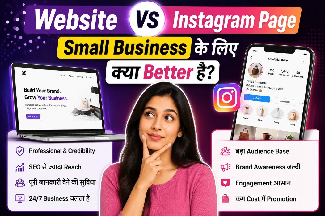 Website vs Instagram Page — Small Business के लिए क्या Better है?