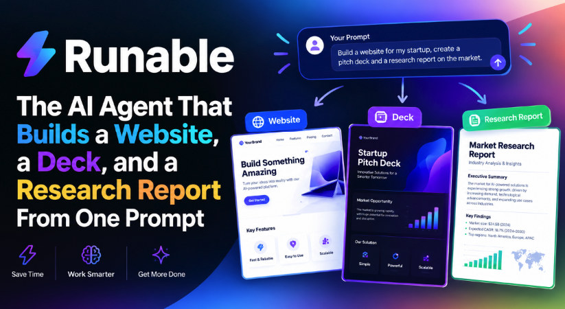 Runable — The AI Agent That Builds a Website, a Deck, and a Research Report From One Prompt