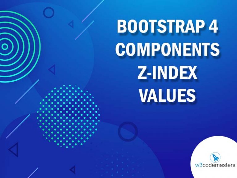 Bootstrap 4 components z-index values