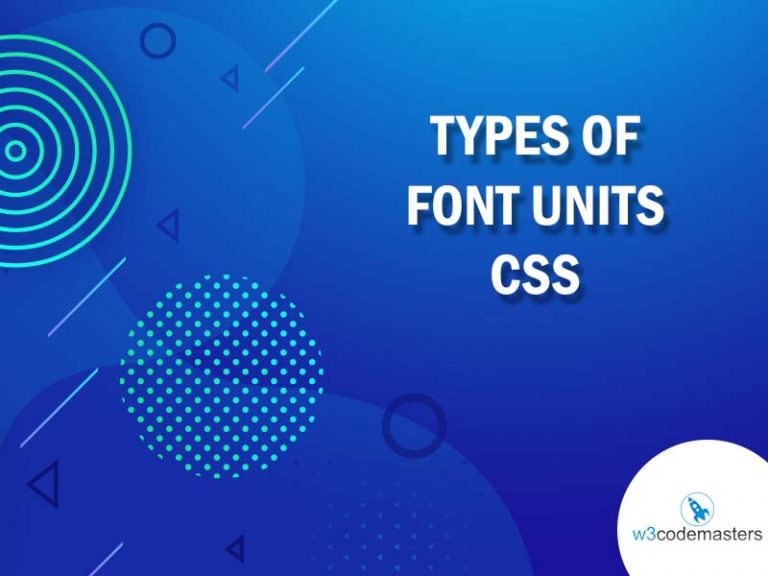 types of font units css