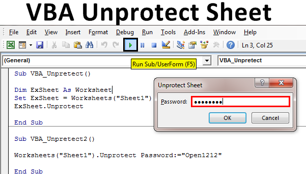 VBA Code to Unprotect Excel Worksheet